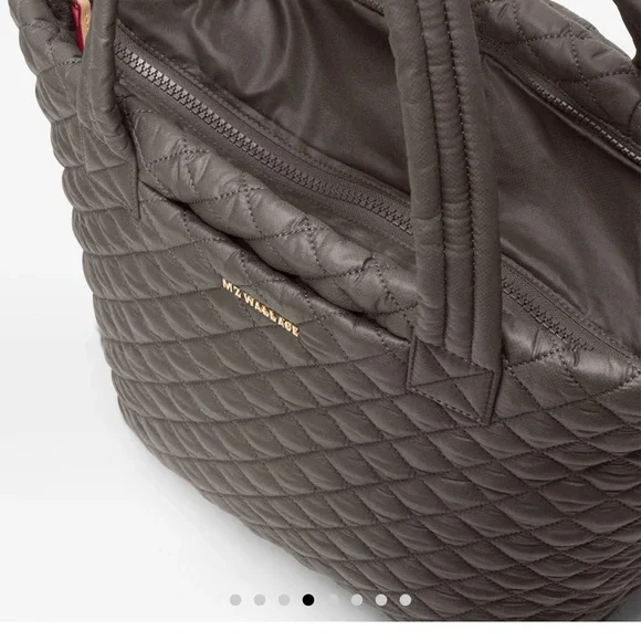 MZ Wallace Quilted Charcoal Tote - Picture 2 of 6